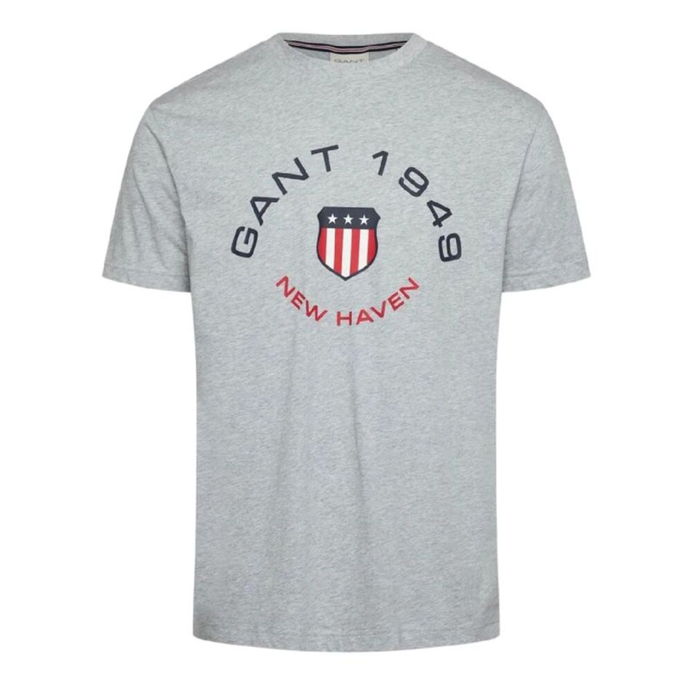 Gant Mens Chest Logo T-Shirt / Light Grey